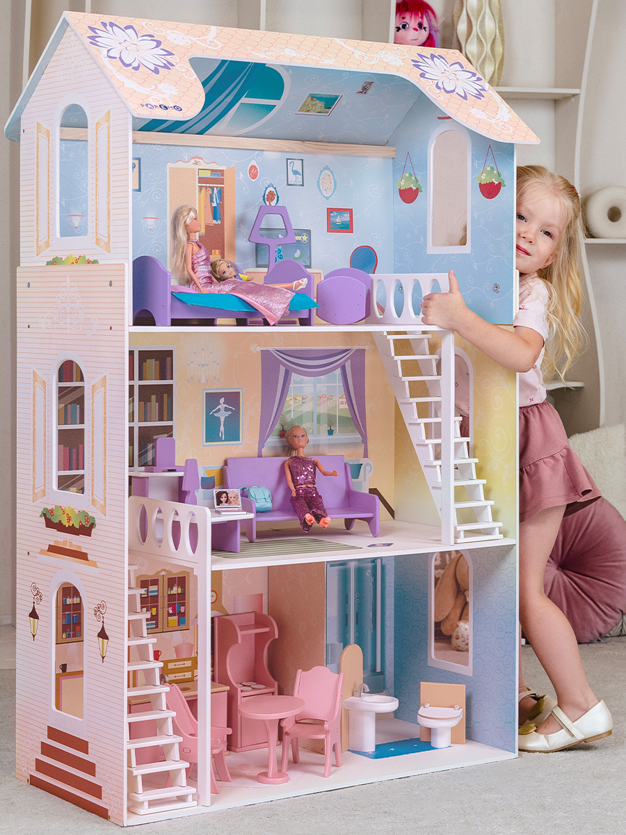 Домик для кукол PAREMO 120 см с мебелью PD315-02 - фото 2