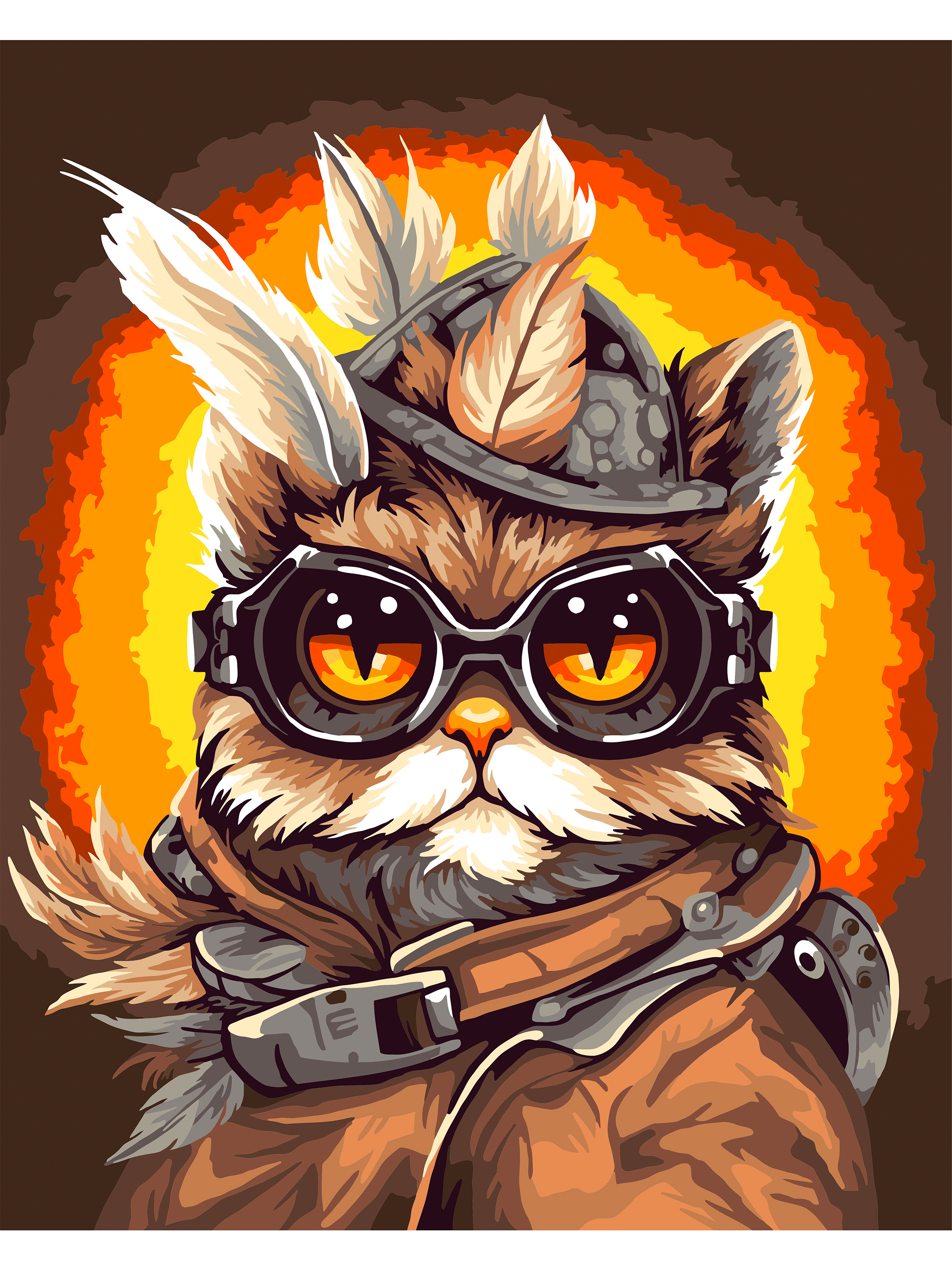Картина по номерам Hobby Paint Кот-пилот в ассортименте - фото 2
