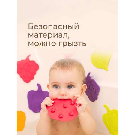 Мини-коврики детские ROXY-KIDS для ванной противоскользящие fresh mix 10 шт цвета в ассортименте