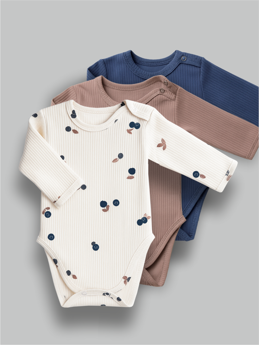 Боди 3 шт ШВЕЙНЫЕ ИСТОРИИ бодиголубика - фото 1