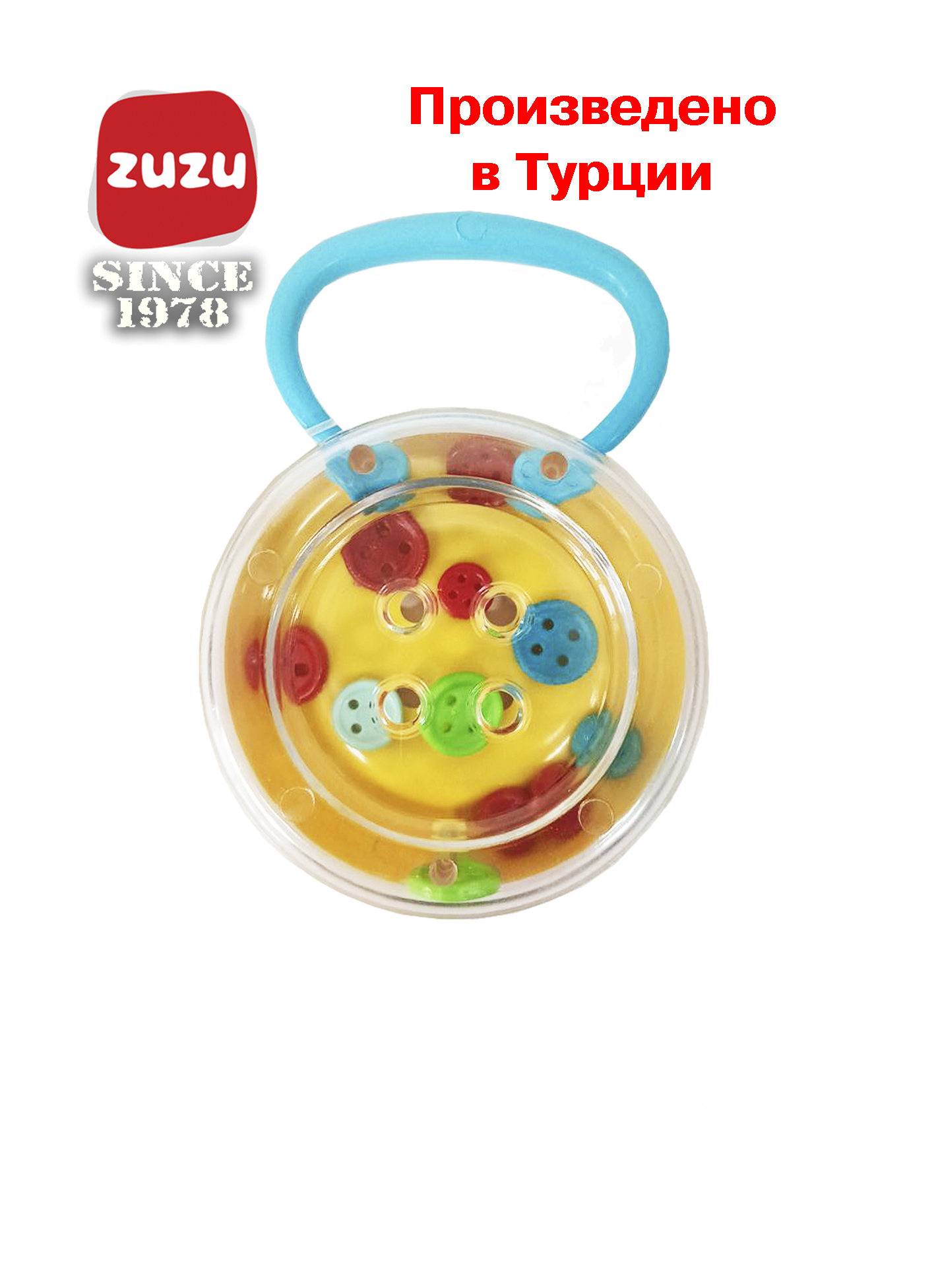 Игрушка ZUZUTOYS погремушка Пуговица - фото 1