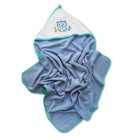 Полотенце для новорожденных Uviton с уголком махровое 90*90 см 0028/02 бирюзовое