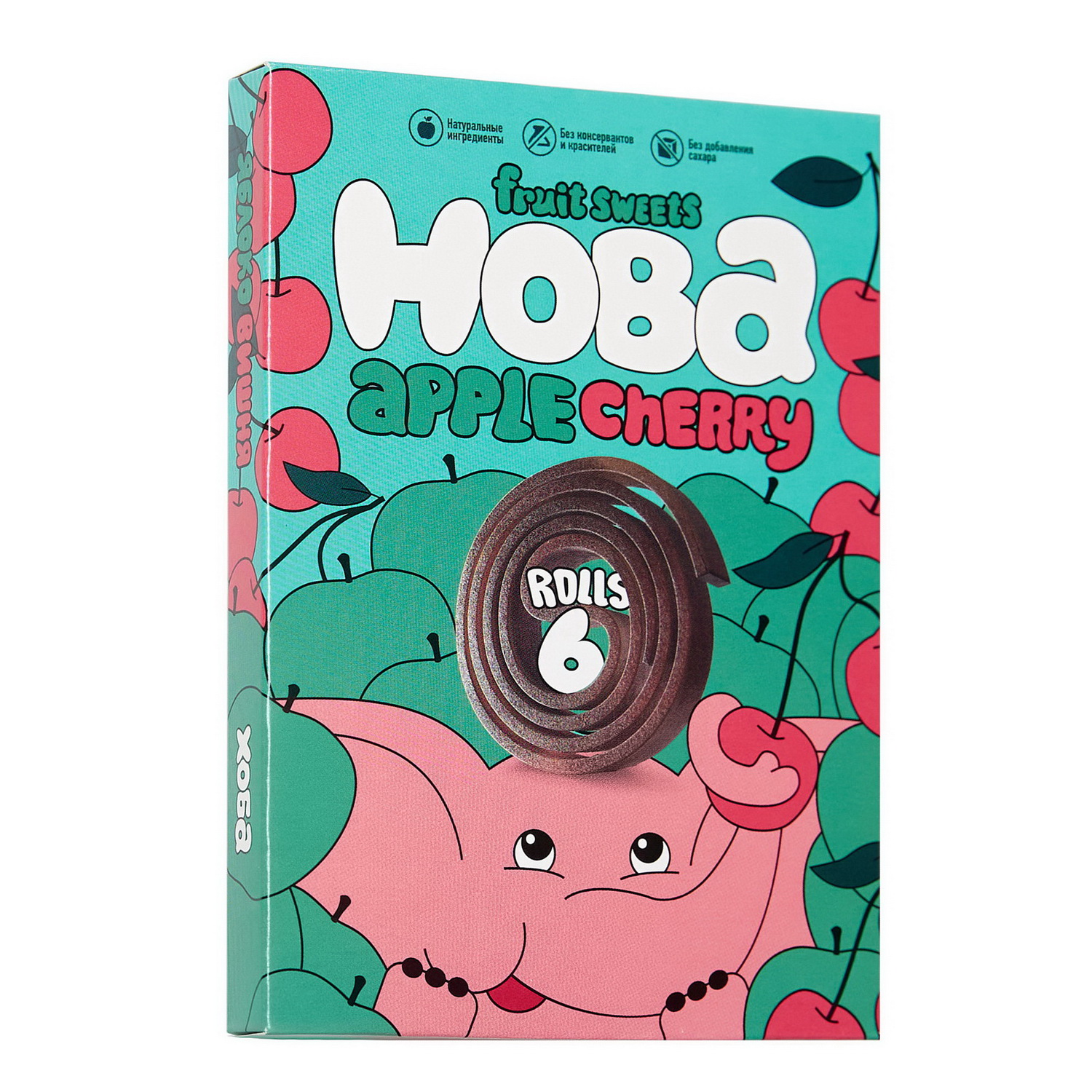 Конфеты фруктово-ягодные Хоба яблоко-вишня 60г - фото 1