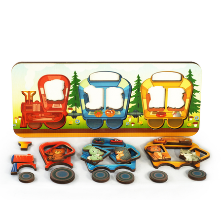 Игрушка Нескучные игры пазл Веселый паровозик