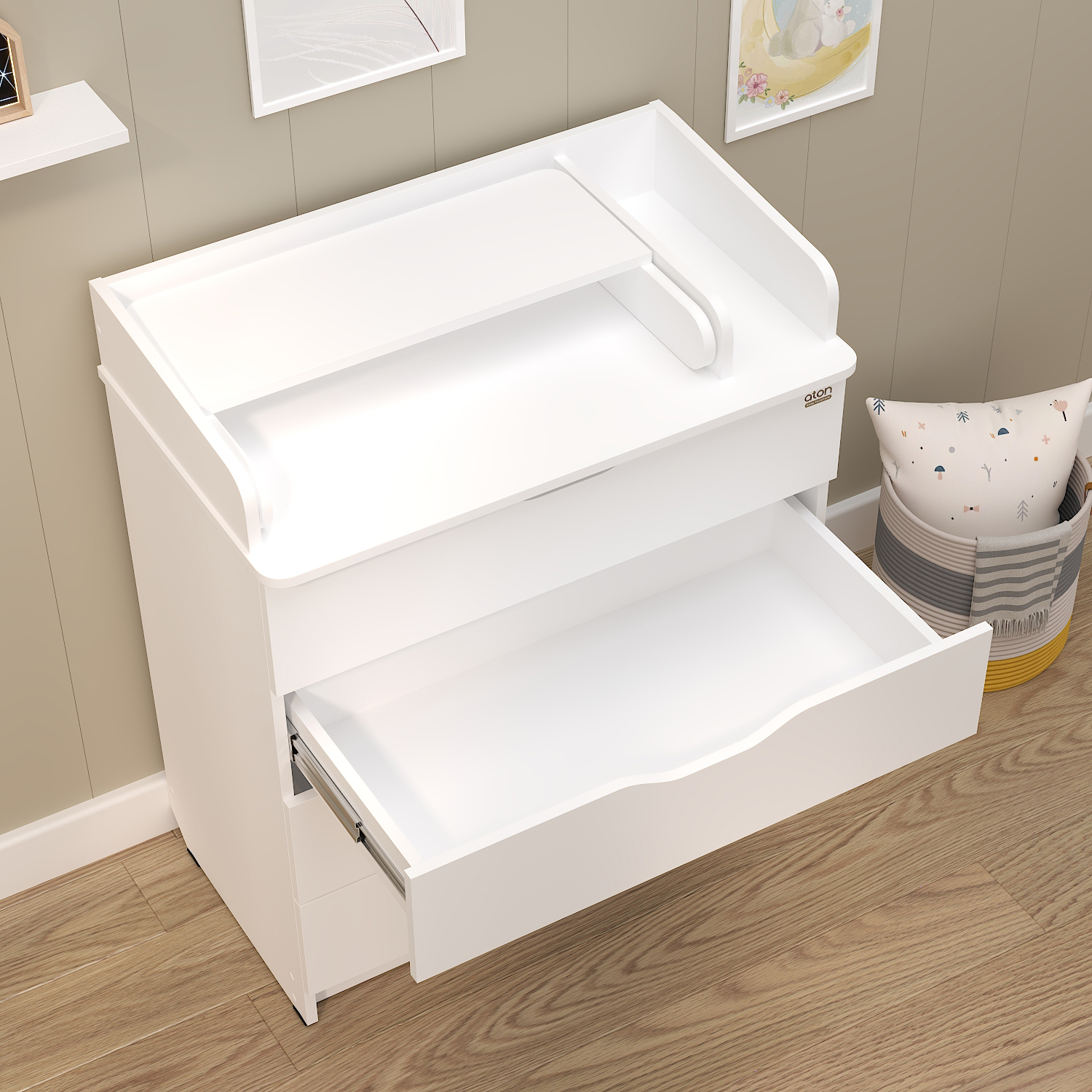 Комод пеленальный aton baby furniture Loft (белый) - фото 5