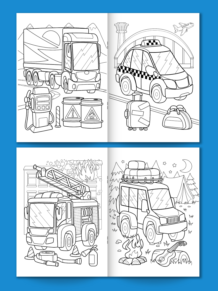 Раскраски Проф-Пресс с машинками. Набор из 4 шт. Гоночные машины Мегатачки Суперкары - фото 14