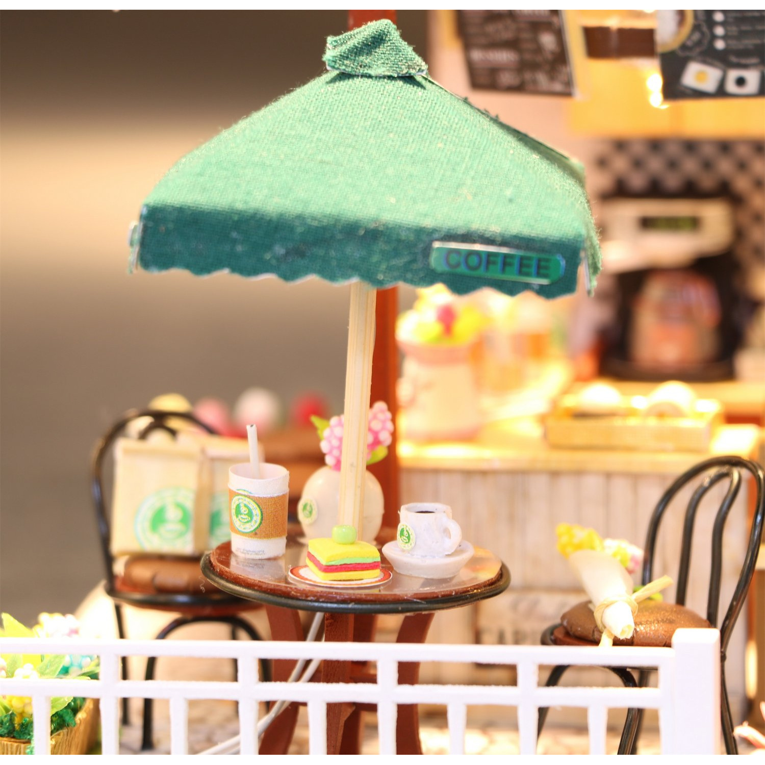 Интерьерный конструктор HitToy Румбокс Кофейня Coffee Time с куполом C006 - фото 8