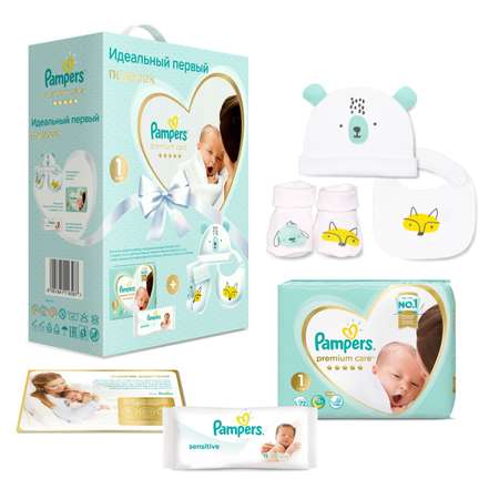Подгузники Pampers Premium Care для новорожденных 1 (2-5 кг) 72 шт.