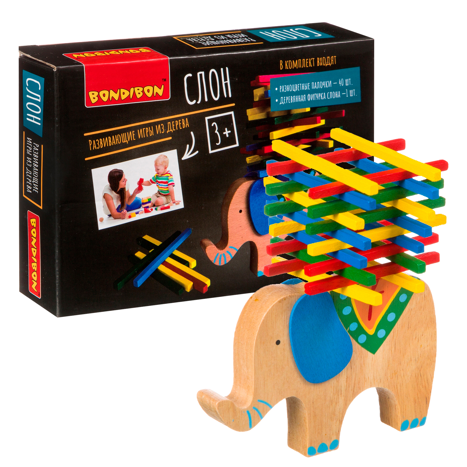 Настольная игра Bondibon Слон балансировщик - фото 2