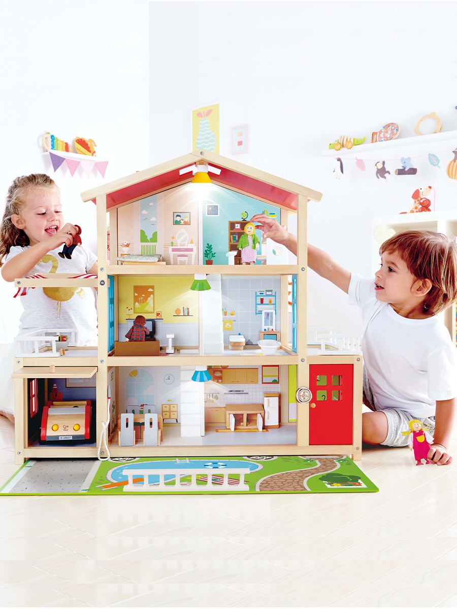 Домик для кукол Hape 72.2 см с мебелью E3405_HP - фото 6