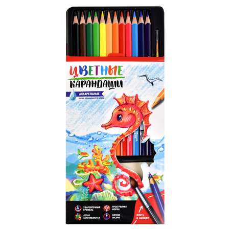 Карандаши акварельные Феникс + 12 шт.