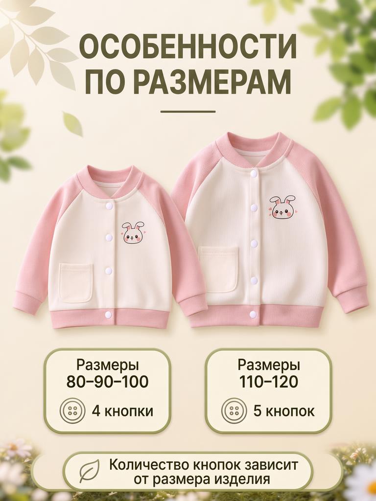 Бомбер Bambooland cardigan_pinkrabbit - фото 10