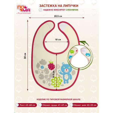 Нагрудник Пома текстиль 2 шт.