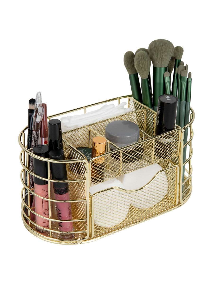 Органайзер для косметики и канцелярии MONTE VITA металлический настольный 9 секций - фото 7
