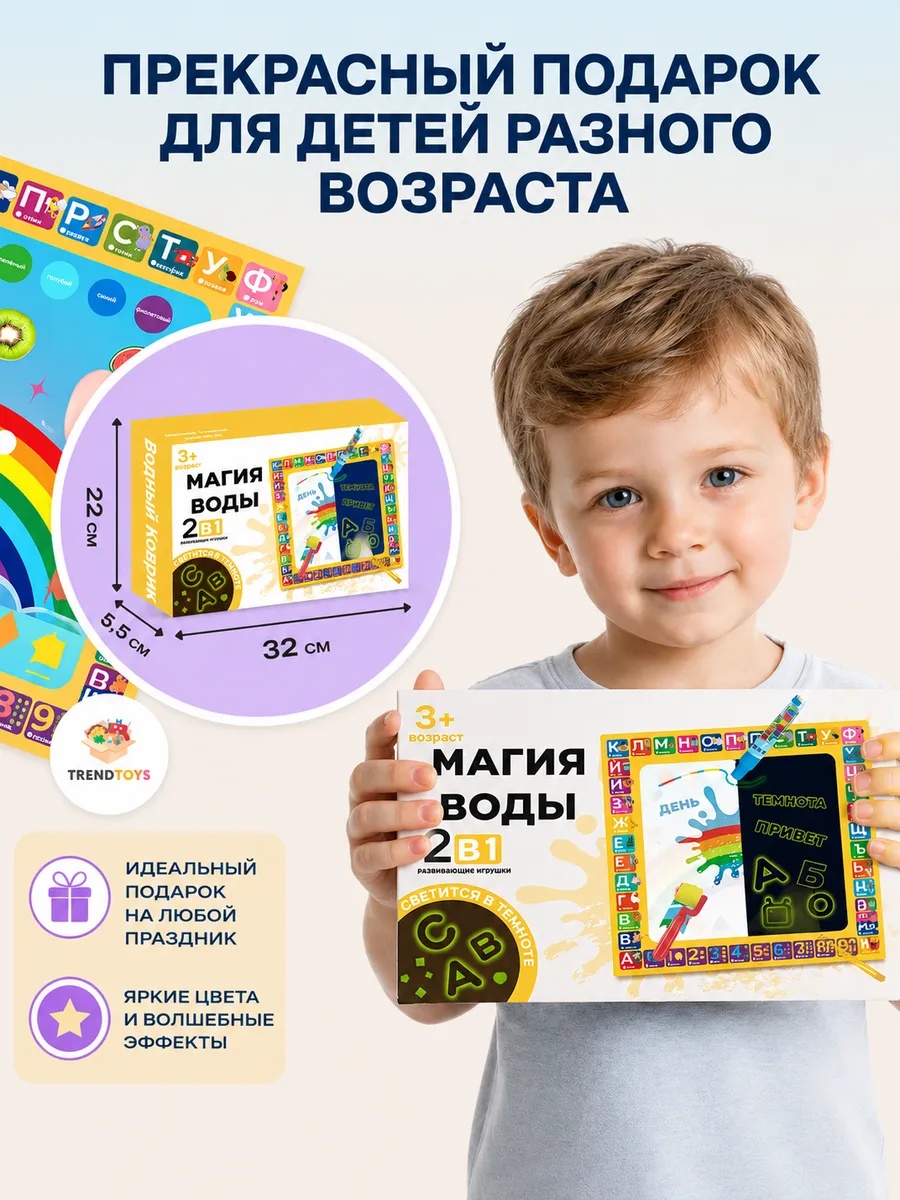 Акварисование TrendToys Коврик для рисования водой - фото 9