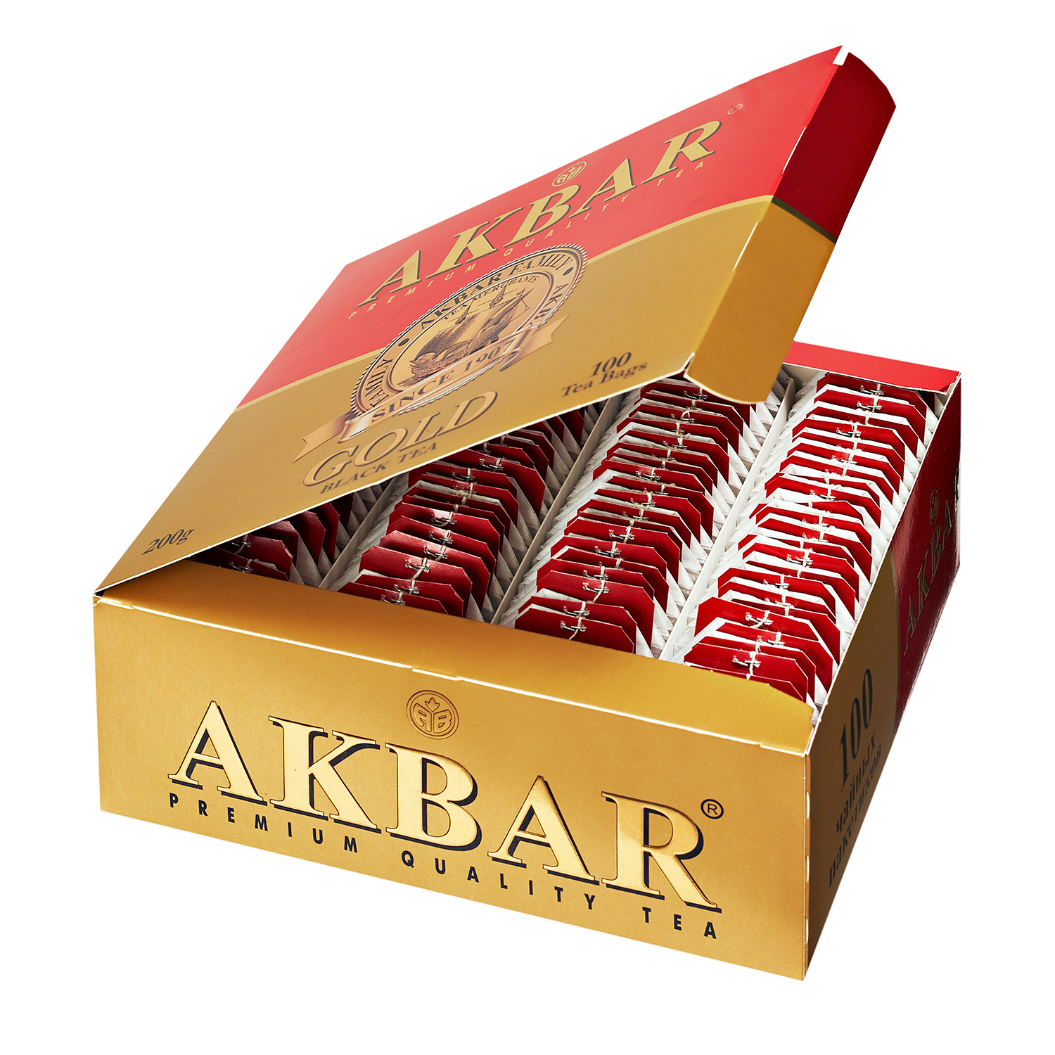 Чай Akbar Черный Голд 100 пакетов - фото 2