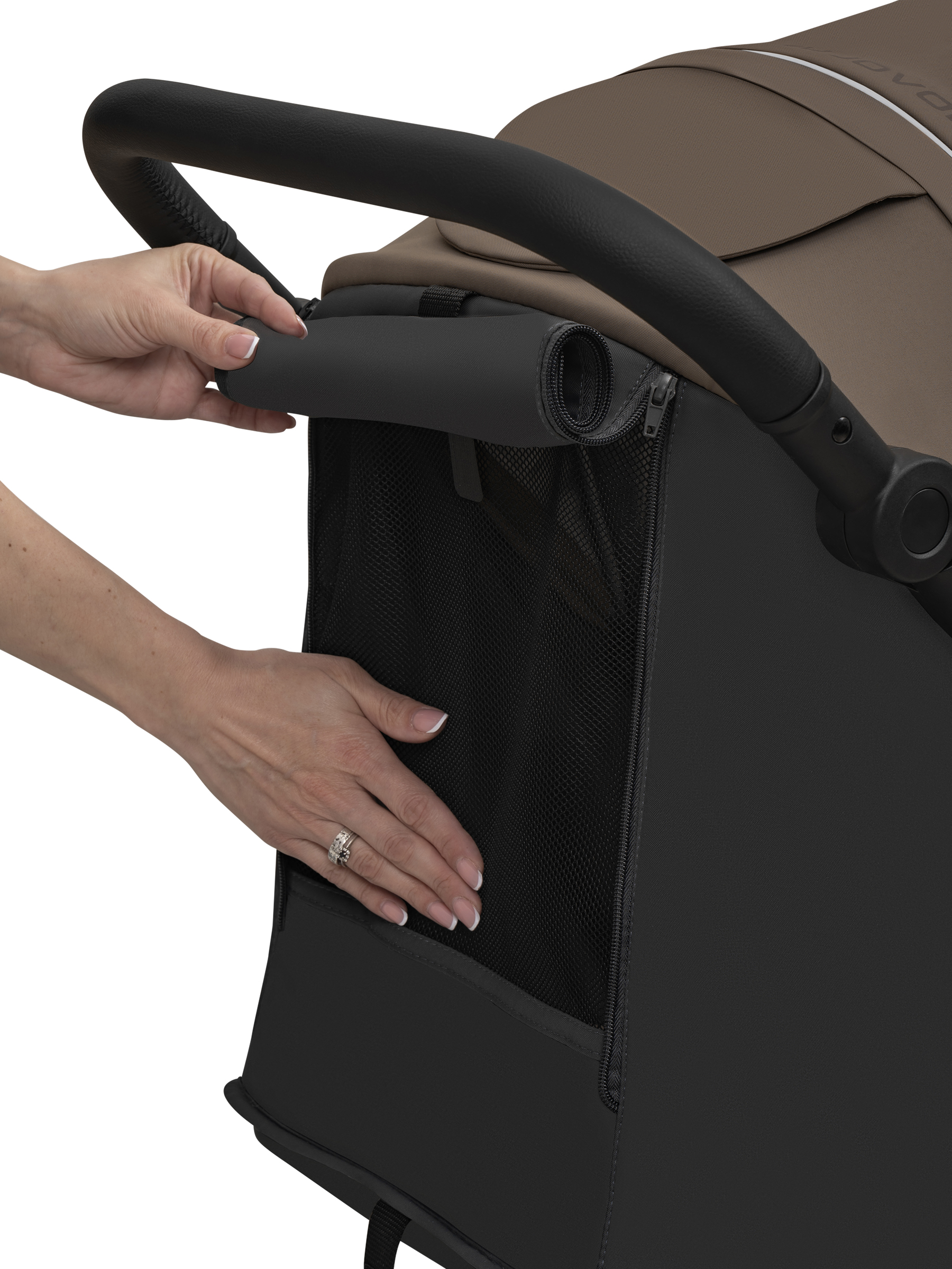 Коляска прогулочная JOVOLA Selena SL темно-бежевый-серый - фото 32