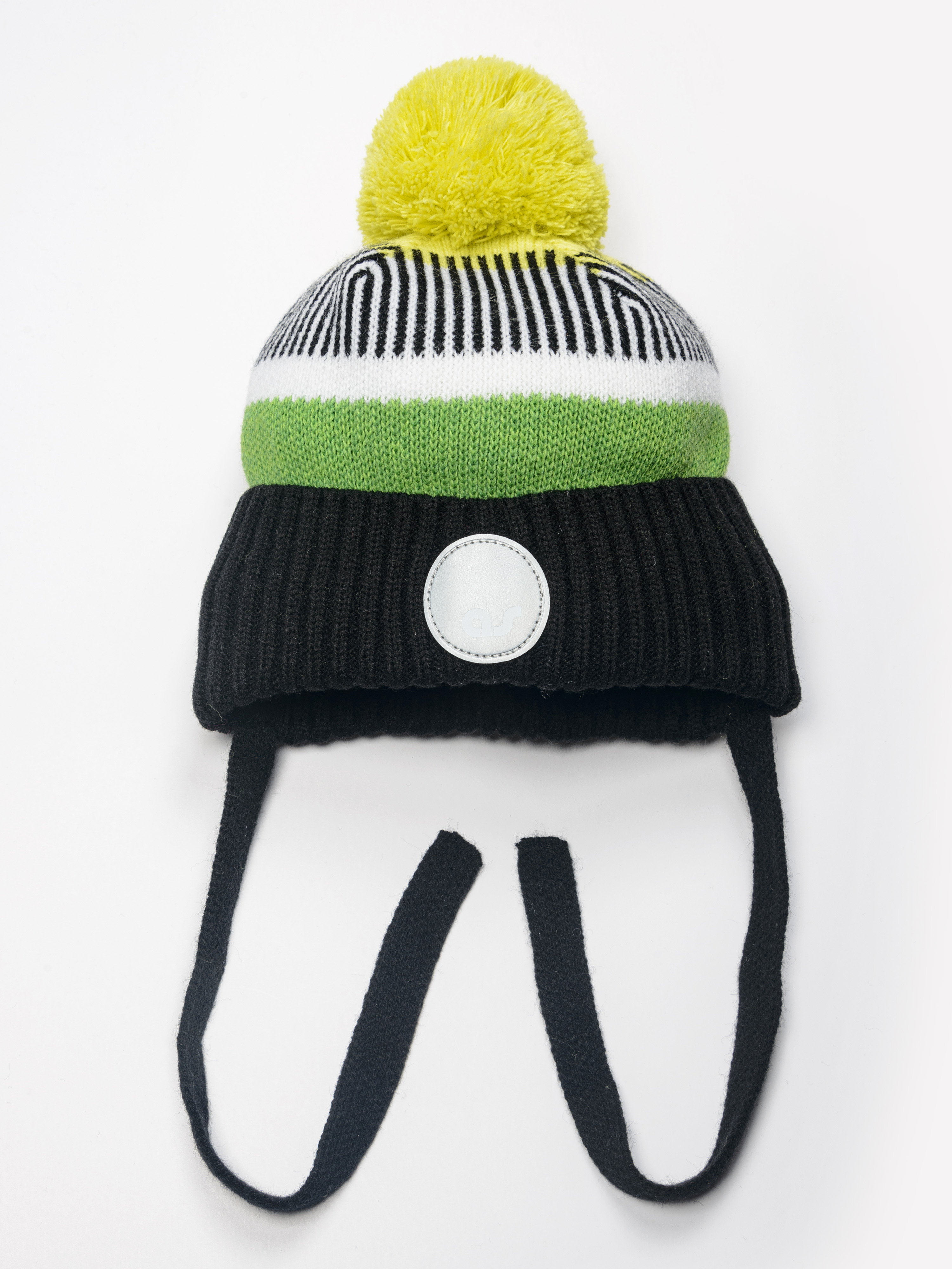 Шапка Artel 01598-22_черный/ярк.зеленый/желтый неон - фото 1