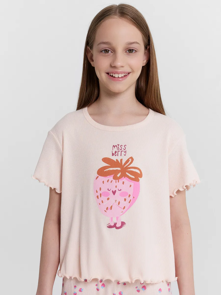 Пижама Mark Formelle (Марк Формэль) 567751/нежно -розовый +розовые клубники на св.розовом - фото 8