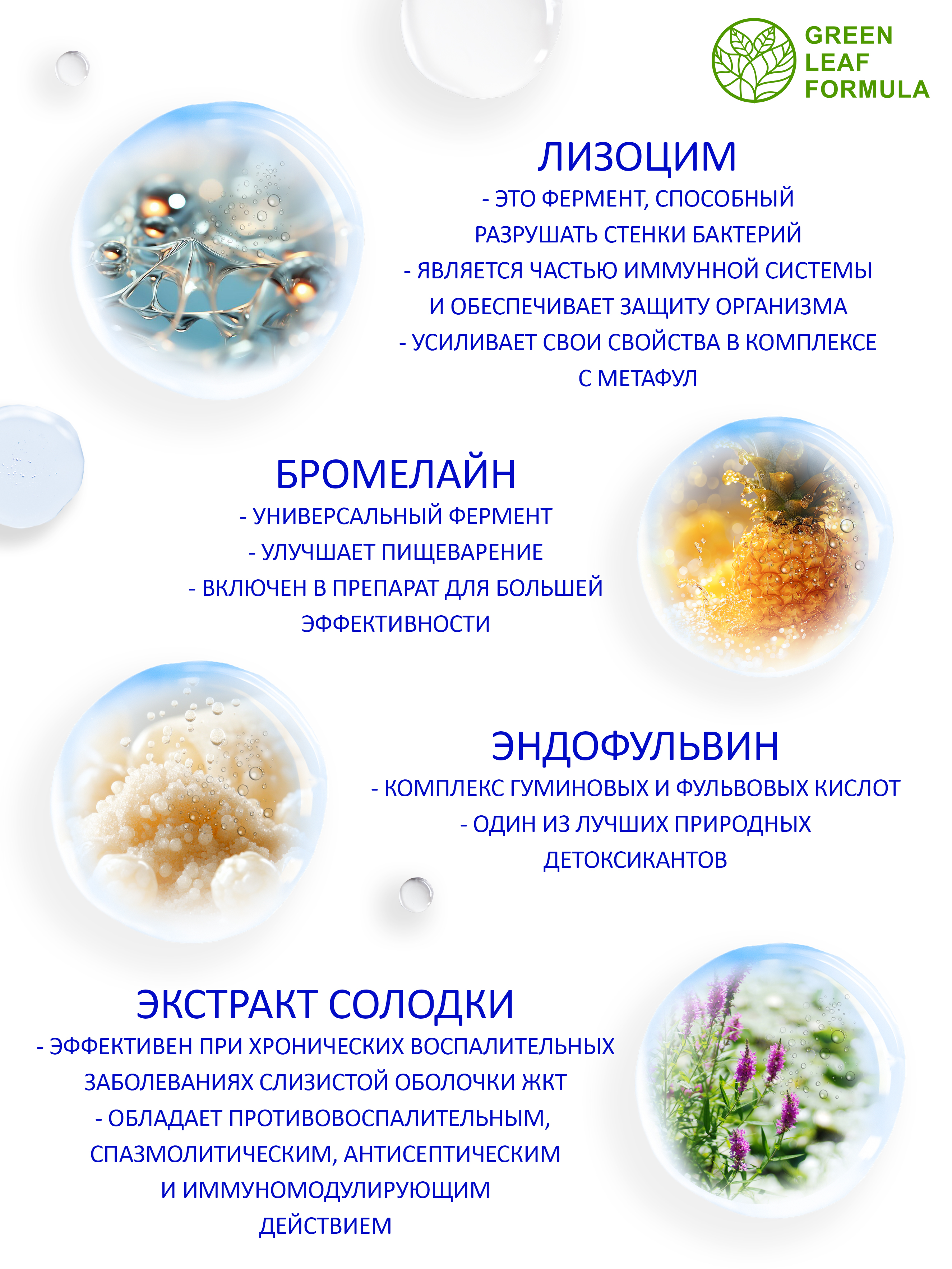 Детокс метабиотик Green Leaf Formula пробиотики при отравлении при интоксикации для жкт - фото 6