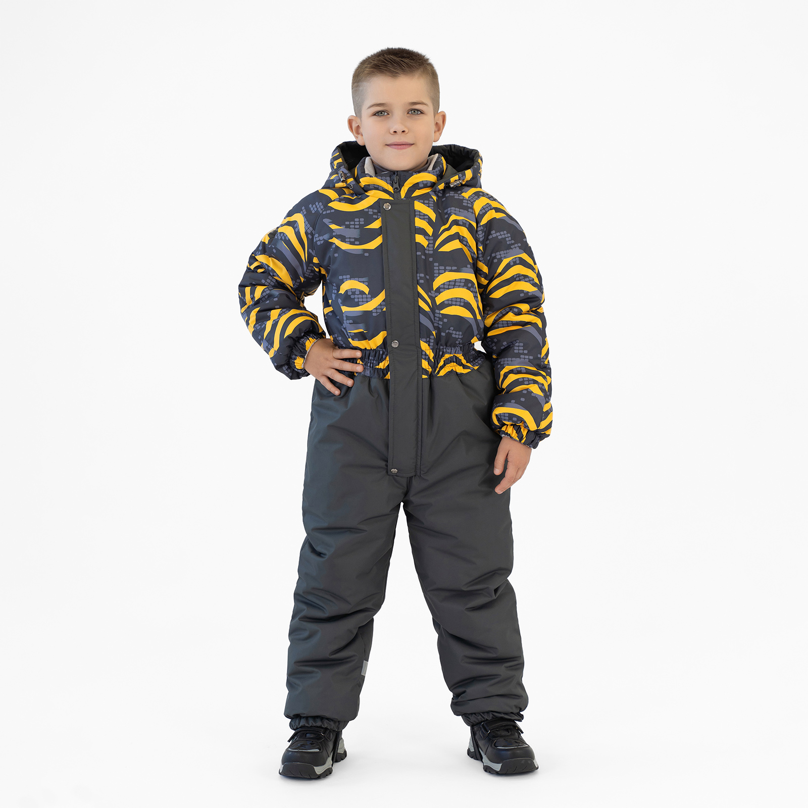 Комбинезон Arctic kids 30-011 желто-серый - фото 3