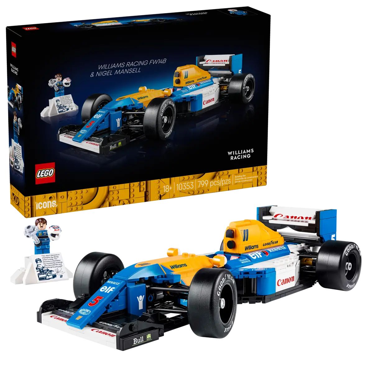 Конструктор LEGO Icons Williams Racing FW14B блочный - фото 1