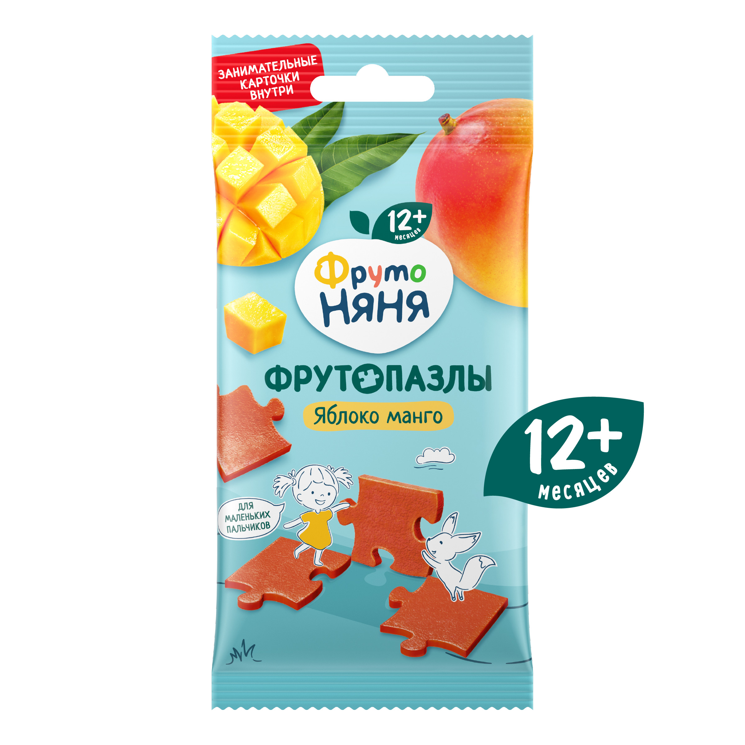 Фруктовые кусочки ФрутоНяня яблоко-манго с 12 мес 20 г - фото 1