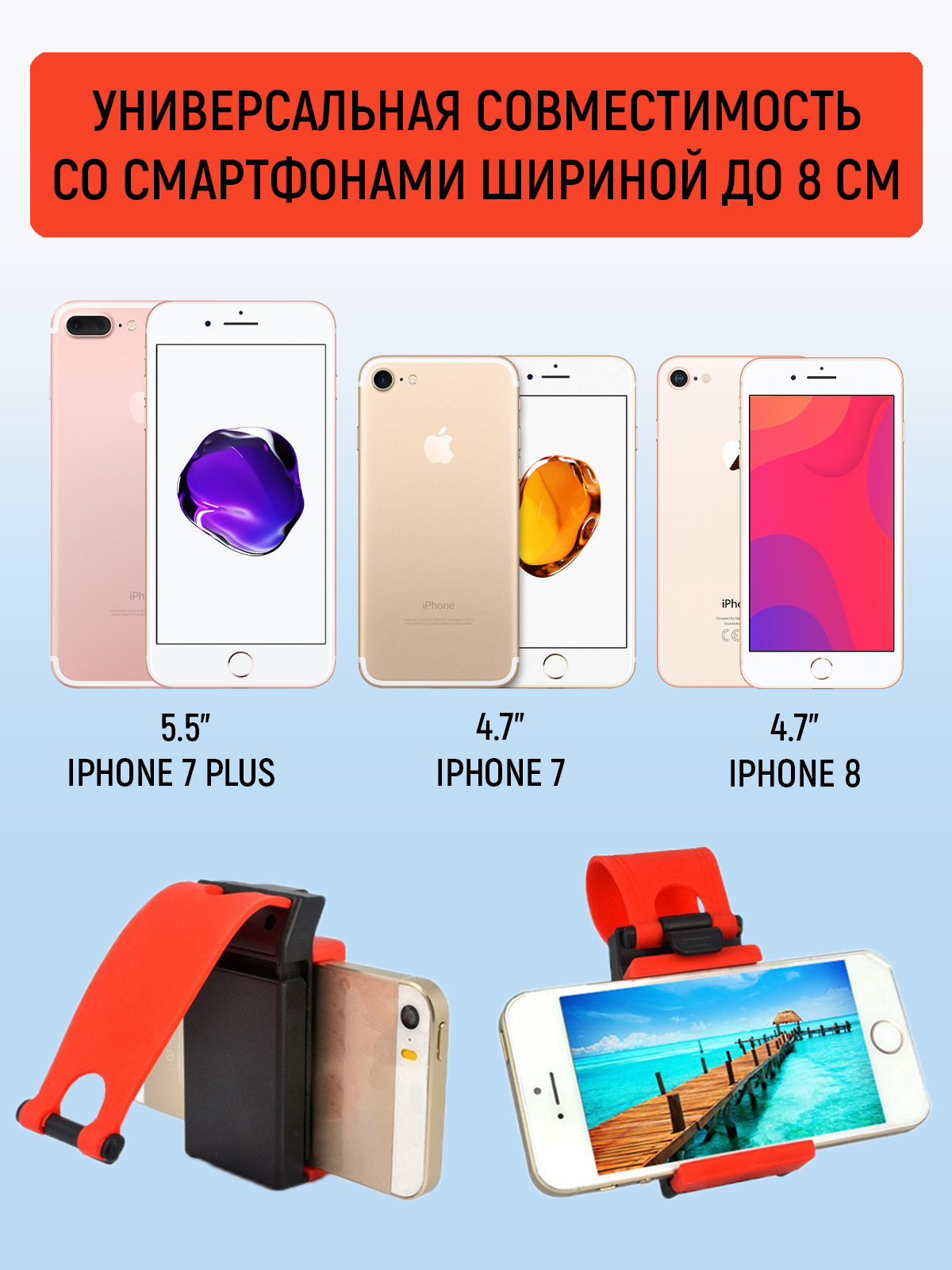 Держатель для телефона Mellingward в машину на руль - фото 2