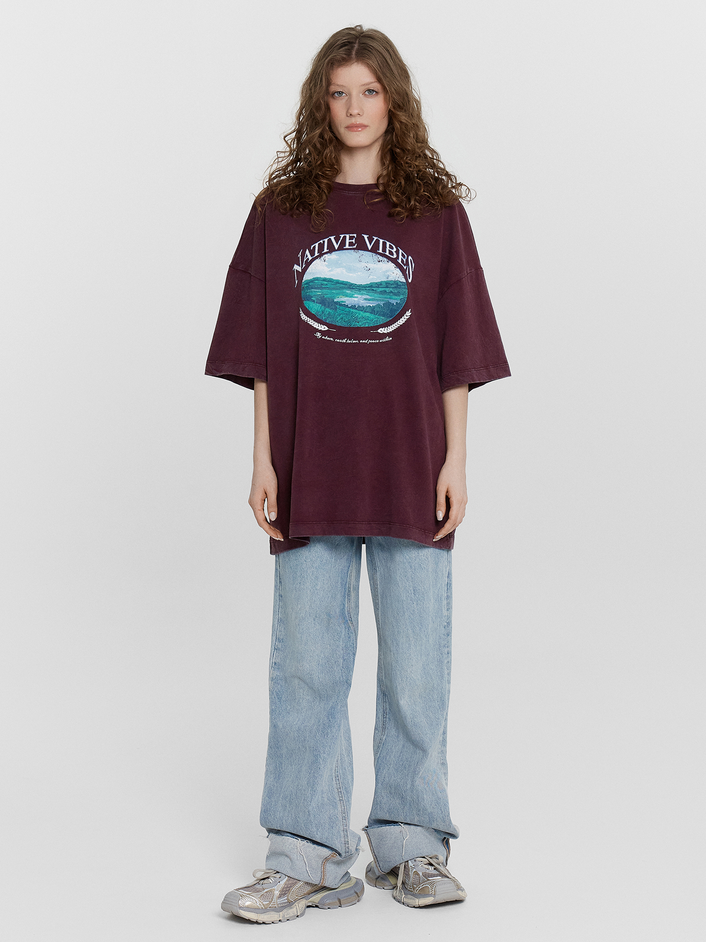 Футболка Mark Formelle (Марк Формэль) 112953/винный acid wash - фото 3