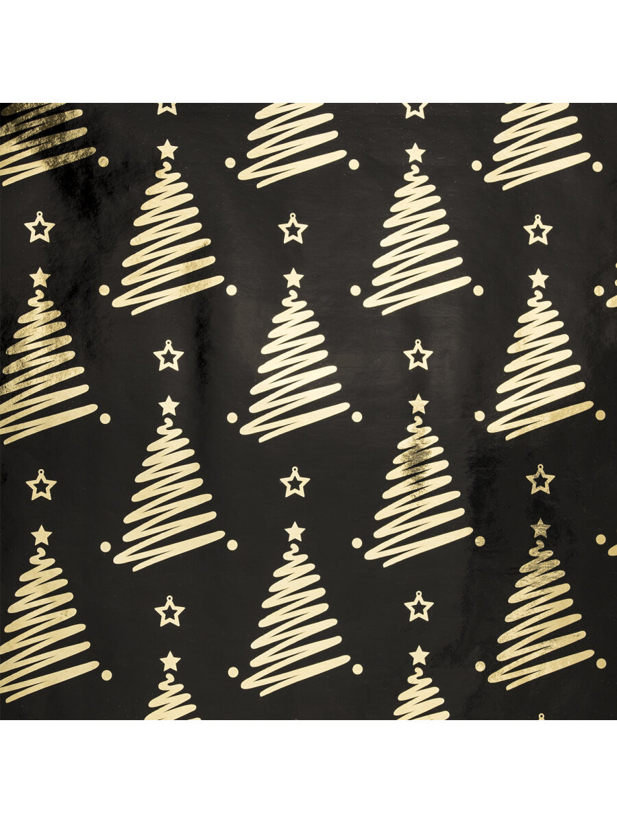 Упаковочная бумага Золотая сказка для новогодних подарков с эффектами 3 шт 70х100 см Black Gold - фото 12