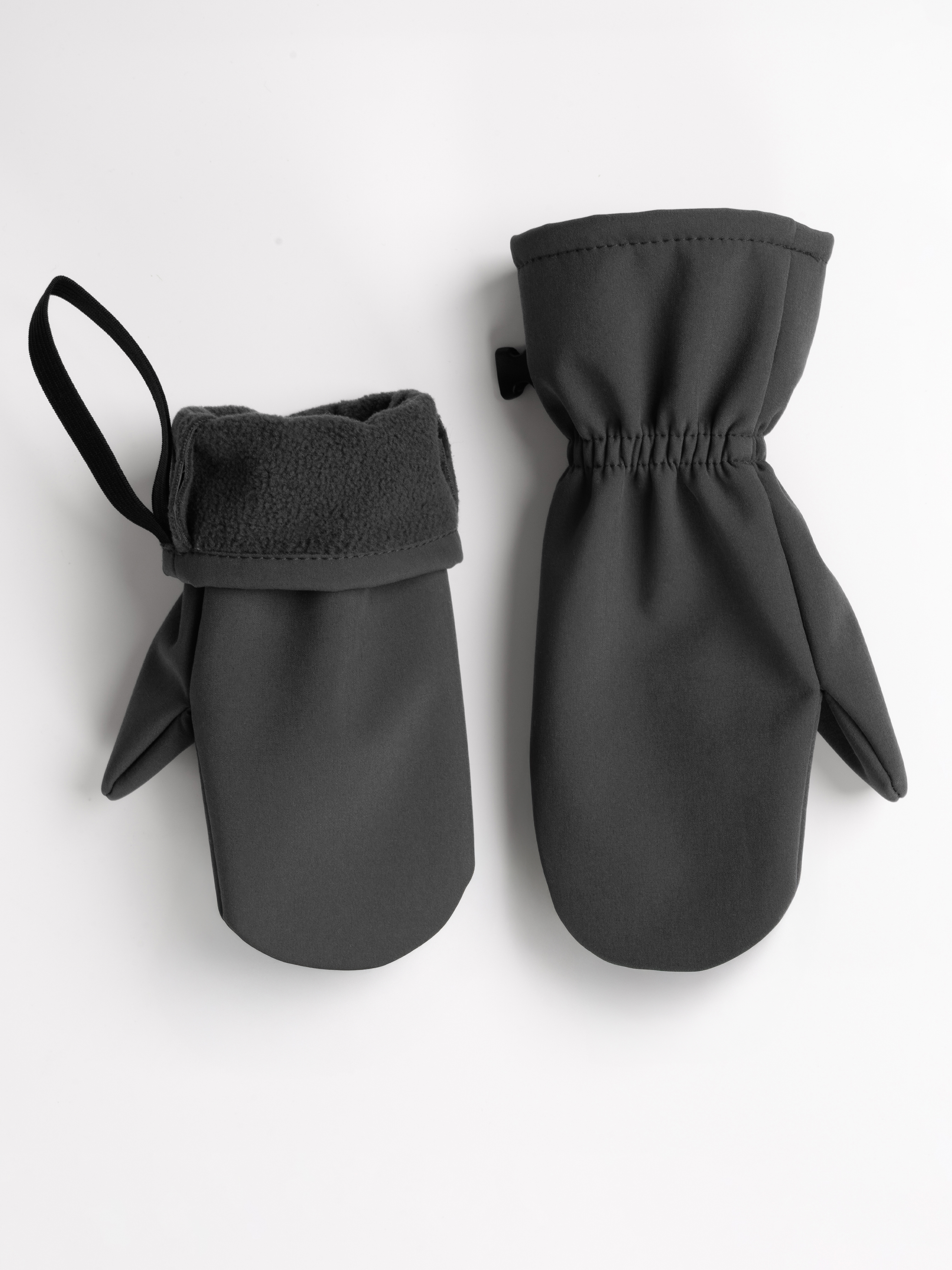 Варежки LittleKiddy varegki_softshellтемно-серый - фото 2