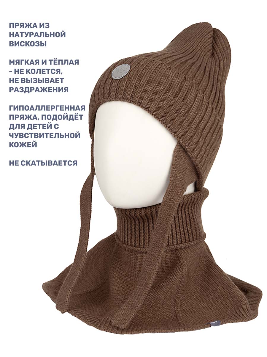Шапка и манишка NIKASTYLE 12з16024мп орех - фото 3