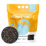 Наполнитель КОМФИКОТ подсолнечниковый 9 л 3 кг впитывающий, растительный