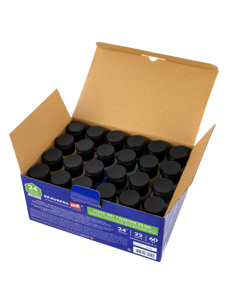 Краски акриловые Brauberg 22 цв. - фото 12