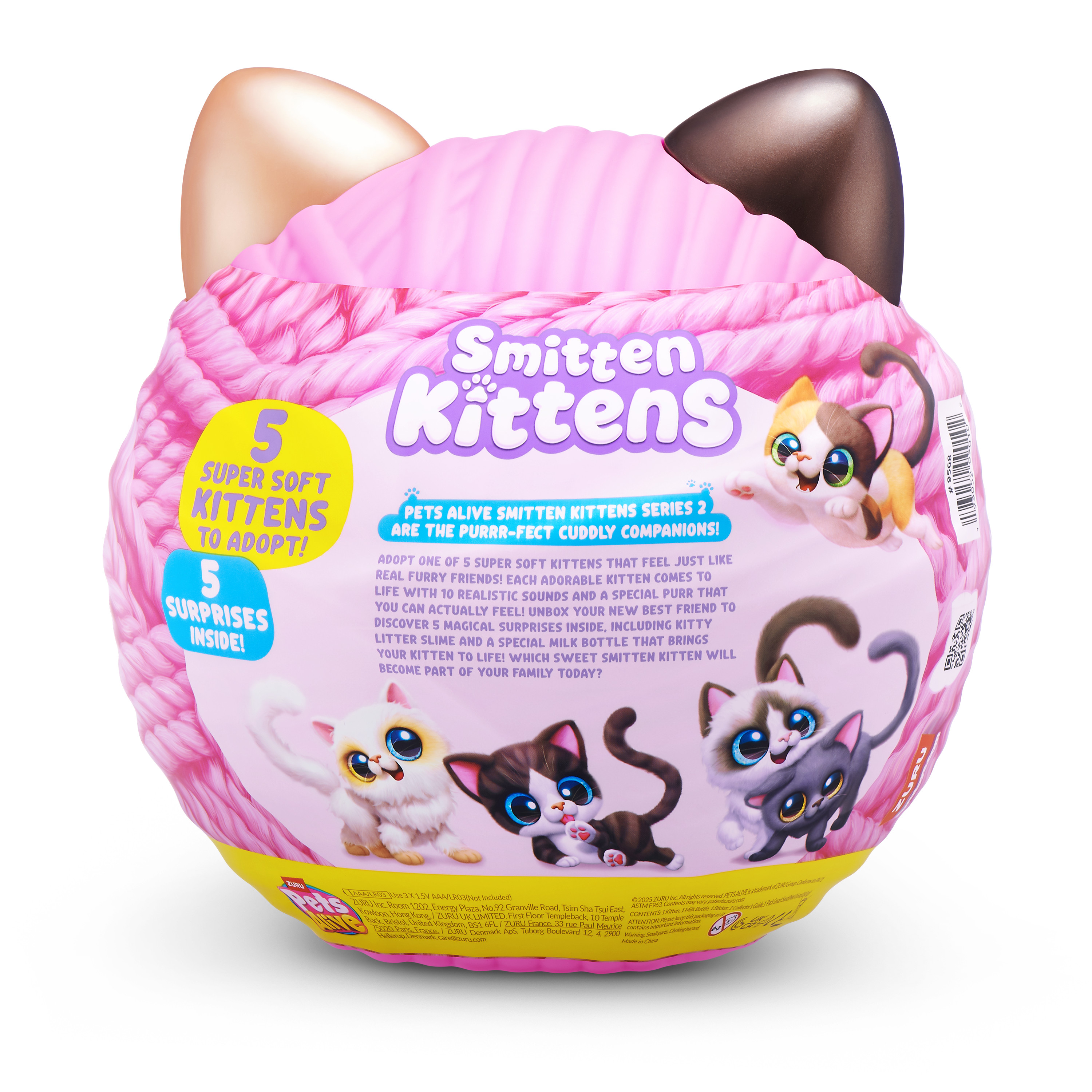 Мягкая игрушка Zuru Pets Alive котик Smitten Kittens в ассортименте - фото 14
