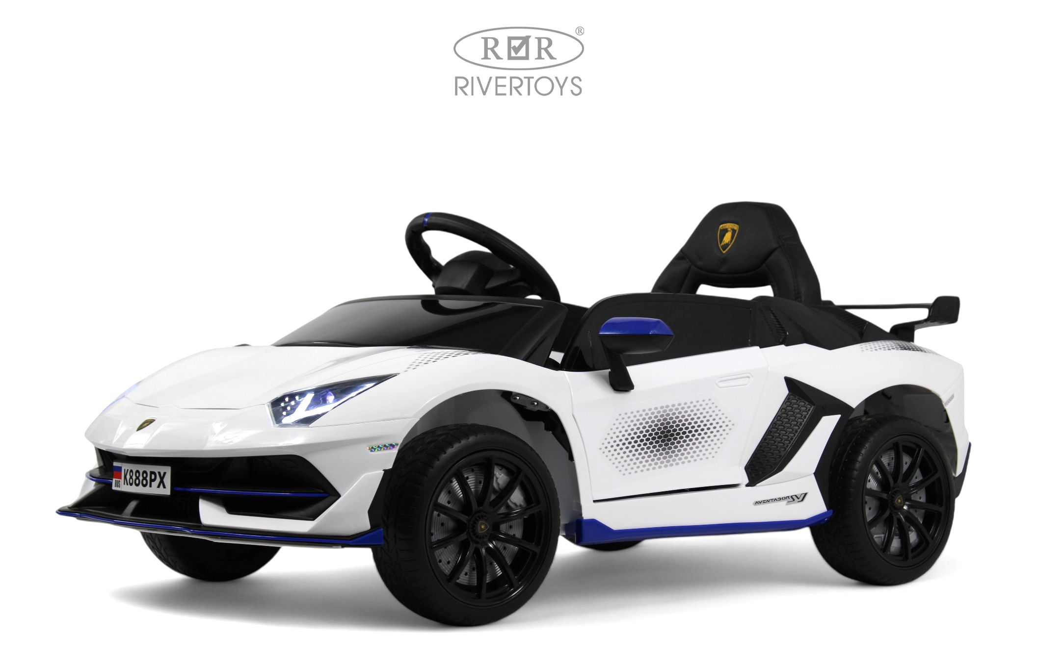 Электромобиль RIVERTOYS K888PX-WHITE С пультом ДУ - фото 1