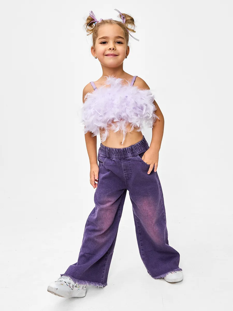 Джинсы RuStyle ДД-джинD6735-фиол - фото 9