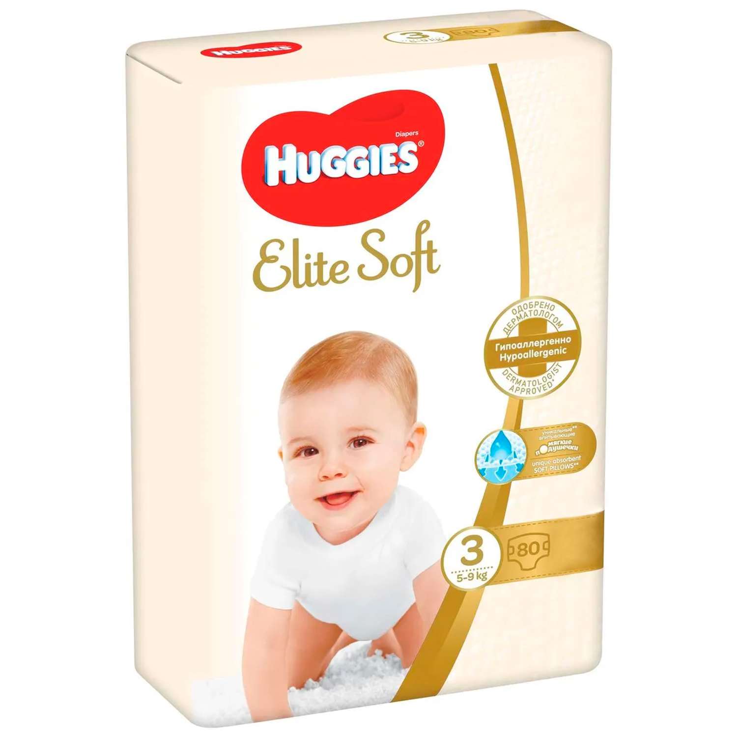 Подгузники Huggies Elite Soft 3 (5-9 кг) 80 шт. - фото 2