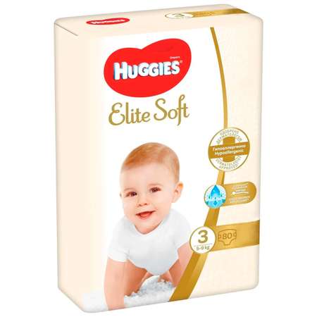 Подгузники Huggies Elite Soft 3 (5-9 кг) 80 шт.