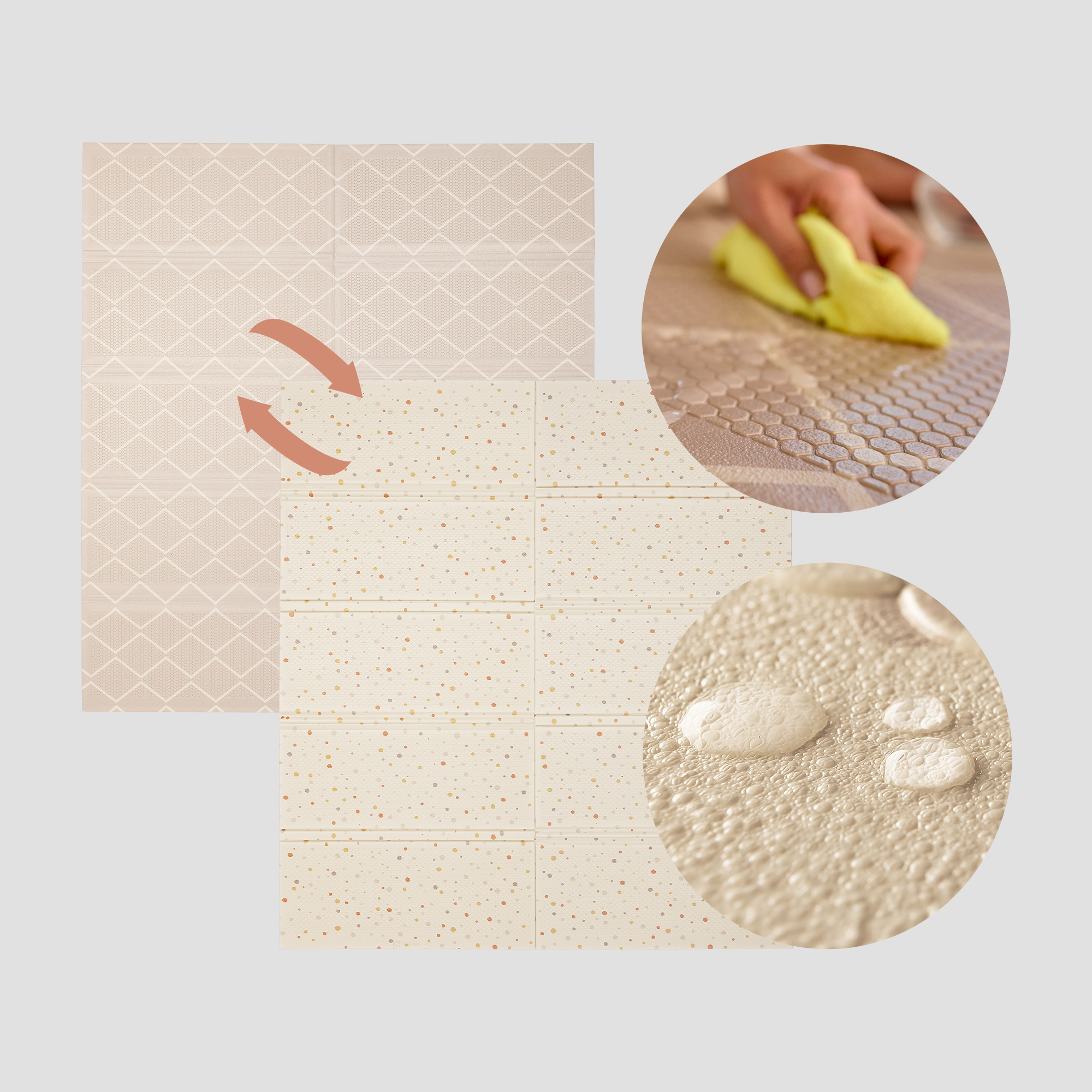 Детский складной коврик Lionelo Zora 180 x 201 см - фото 6