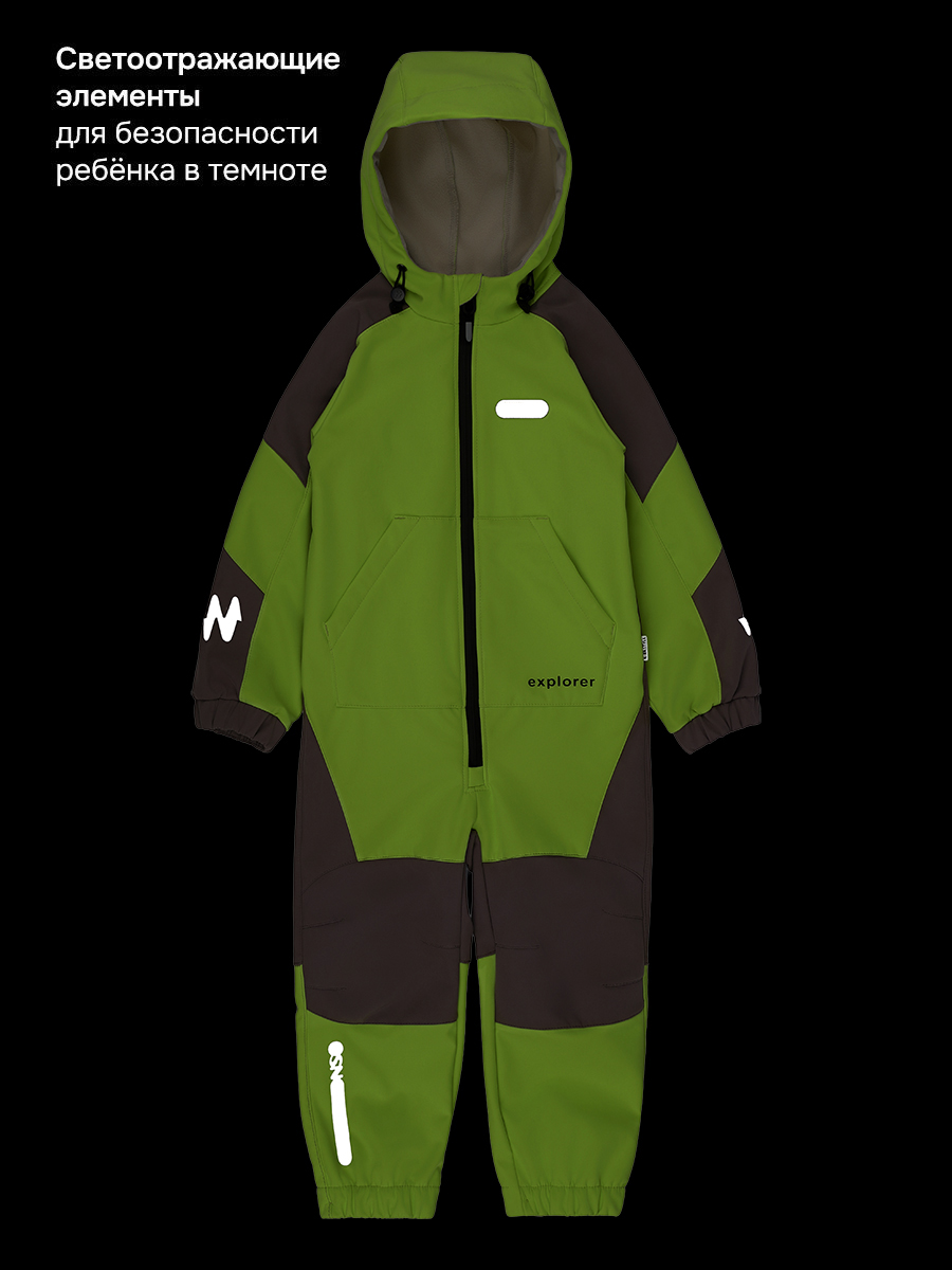 Комбинезон NIKASTYLE 8л15126 лайм/кофе - фото 7