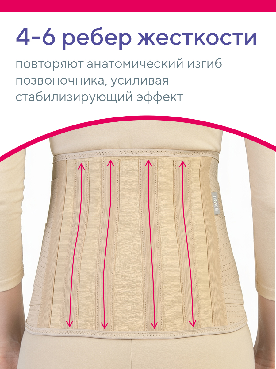 Корсет ортопедический пояснично-крестцовый B.Well W-152 БК - фото 4