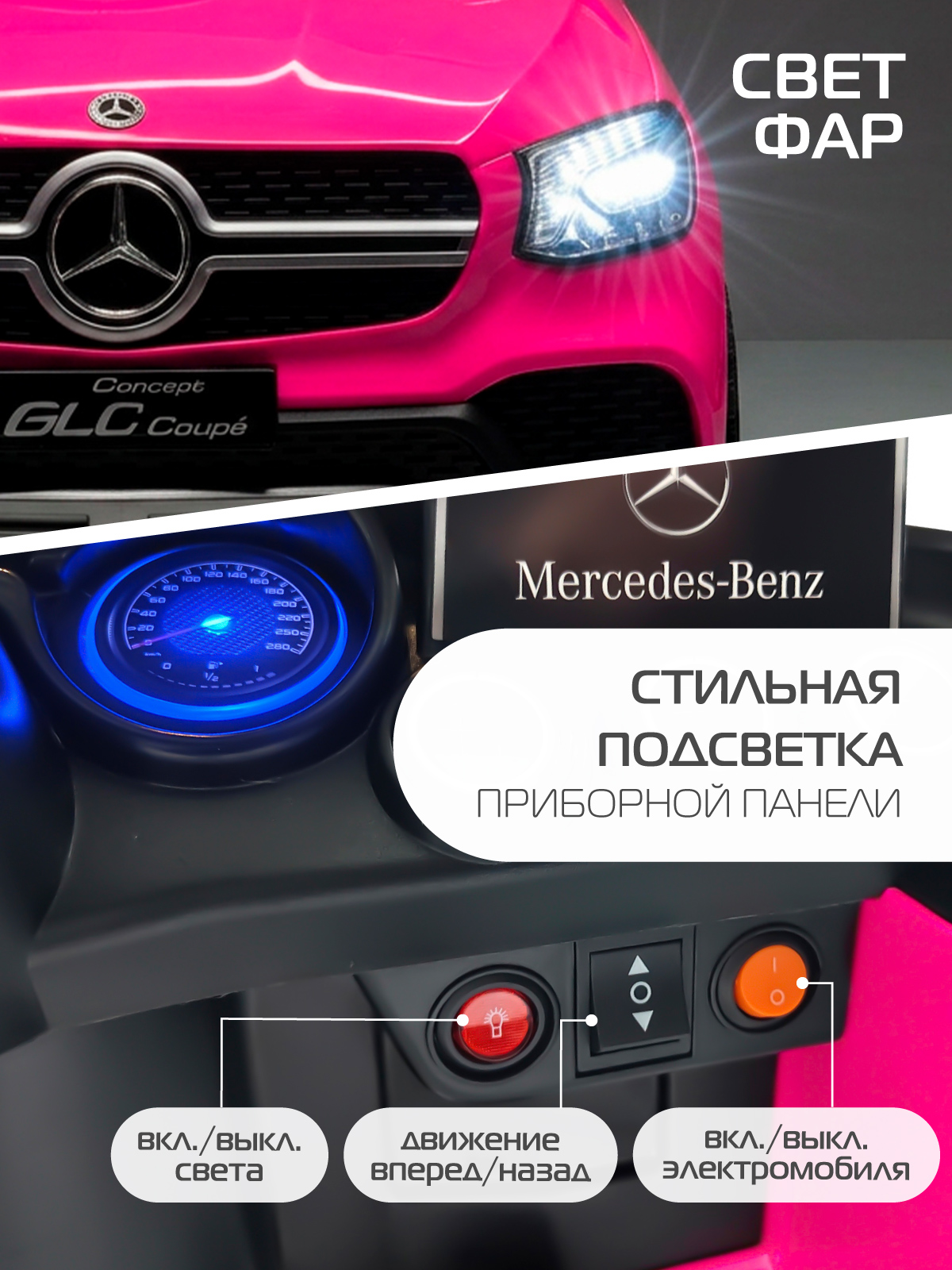 Электромобиль CITYRIDE Mercedes Benz GLC Coupe С пультом ДУ - фото 5