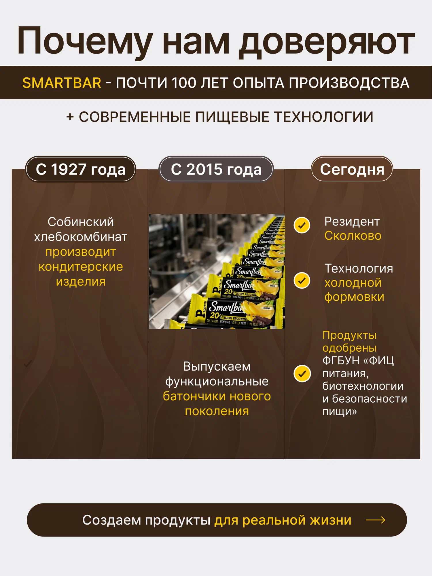 Протеиновые батончики SmartBar Банан в темной глазури 25шт - фото 8