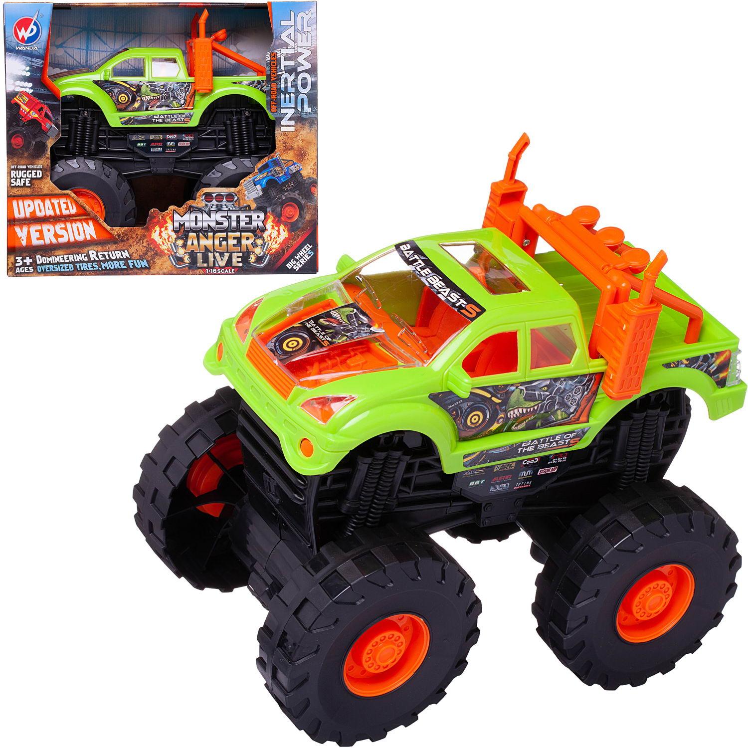 Внедорожник Junfa Jeep 1:16 WC-11589/зелено-оранжевая - фото 3