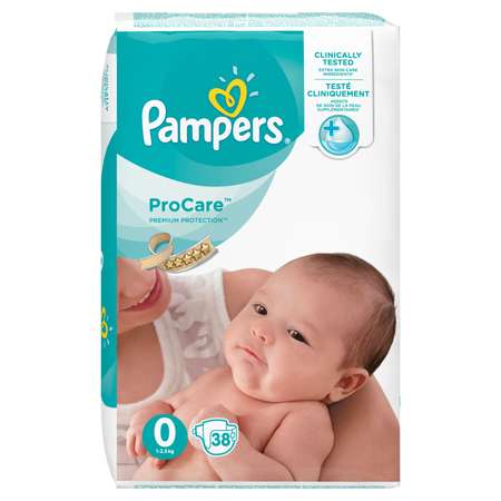 Подгузники Pampers Procare 0 (1-2,5 кг) 38 шт.