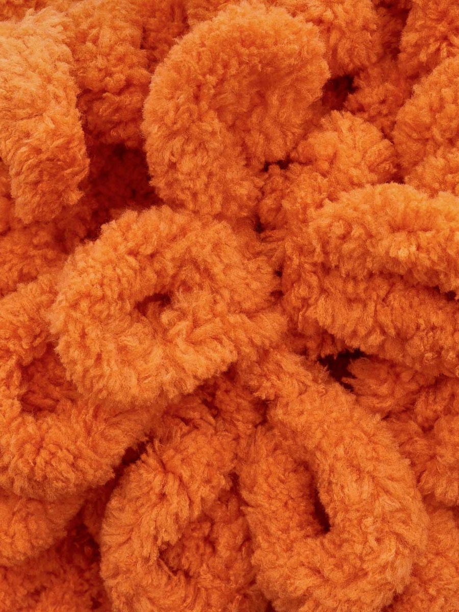 Пряжа для вязания Alize puffy 100 г 9 м микрополиэстер фантазийная плюшевая 6 оранжевый 5 мотков - фото 6