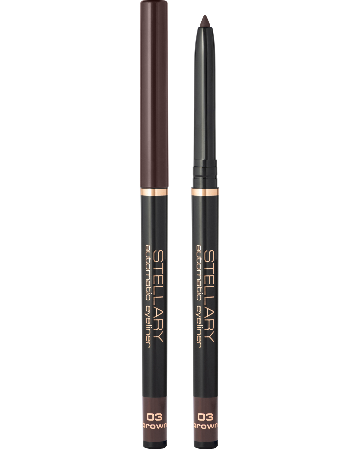 Автоматический карандаш для глаз STELLARY Automatic eyeliner тон 03 коричневый, 0.28 г - фото 1