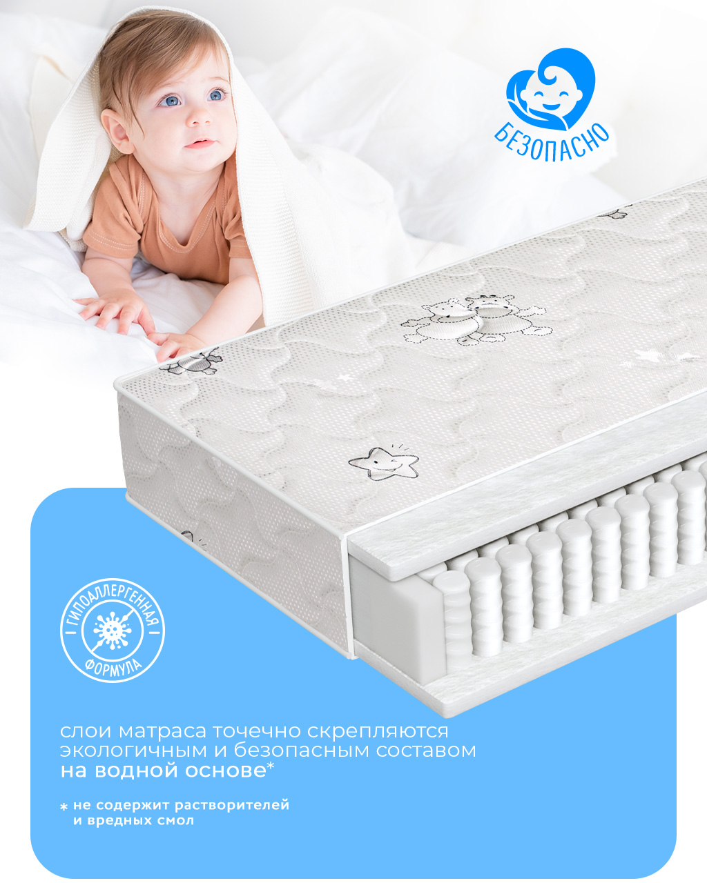 Матрас ШВЕТЕКС Смартик Эко 60х120 - фото 4