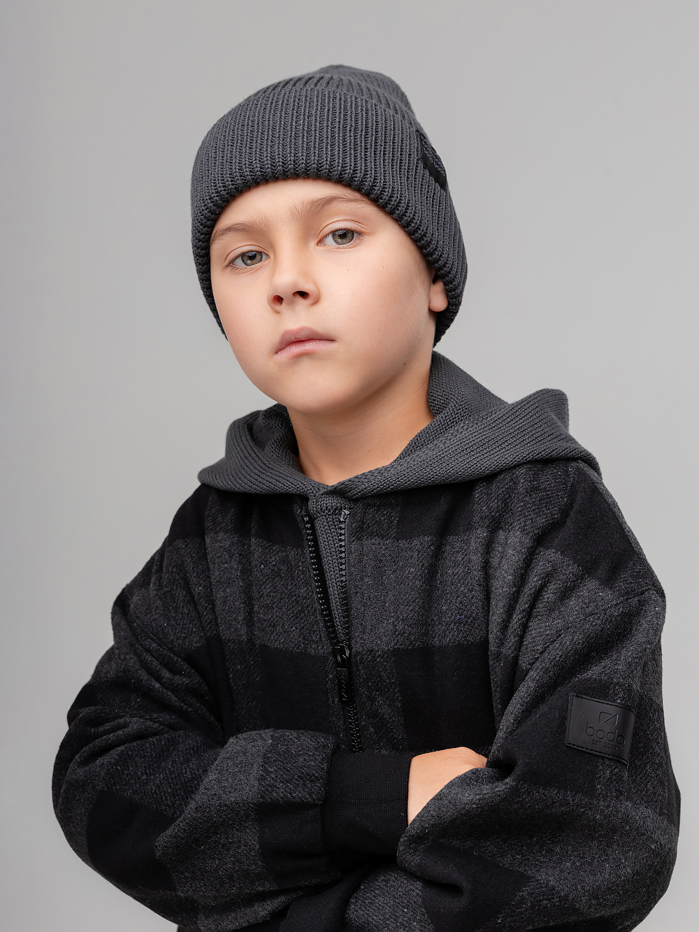 Шапка Bodo 10-425MU_темно-серый - фото 2